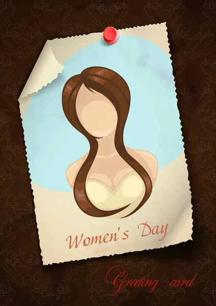 Glad kvinnodagen den 8 mars. — Stock vektor