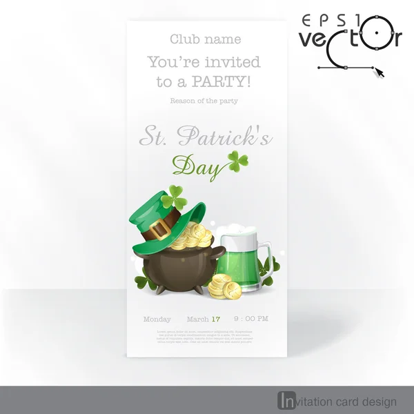 St. Patrick's Day Background — Stock Vector