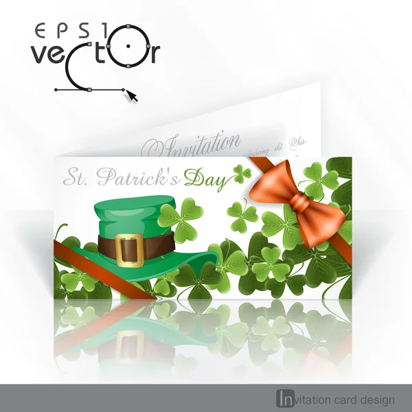 Patrick's Day Background With Leprechaun Hat — Stock Vector