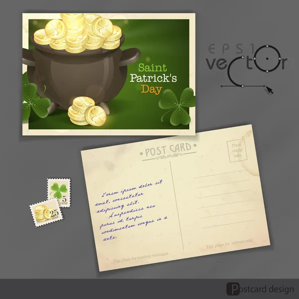 Saint Patrick. Pot d'or . — Image vectorielle