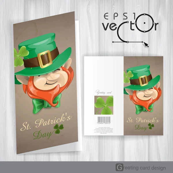 St patrick je den skřítek tvář. — Stockový vektor