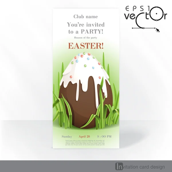 Oeuf de Pâques au chocolat . — Image vectorielle
