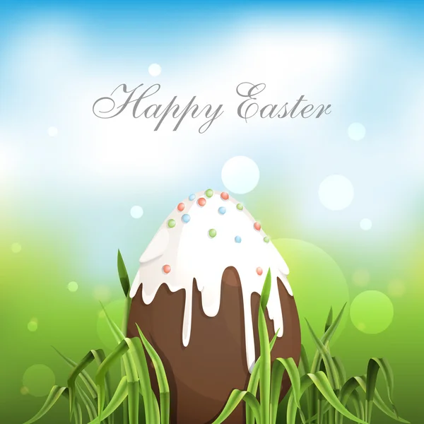 Oeuf de Pâques au chocolat . — Image vectorielle