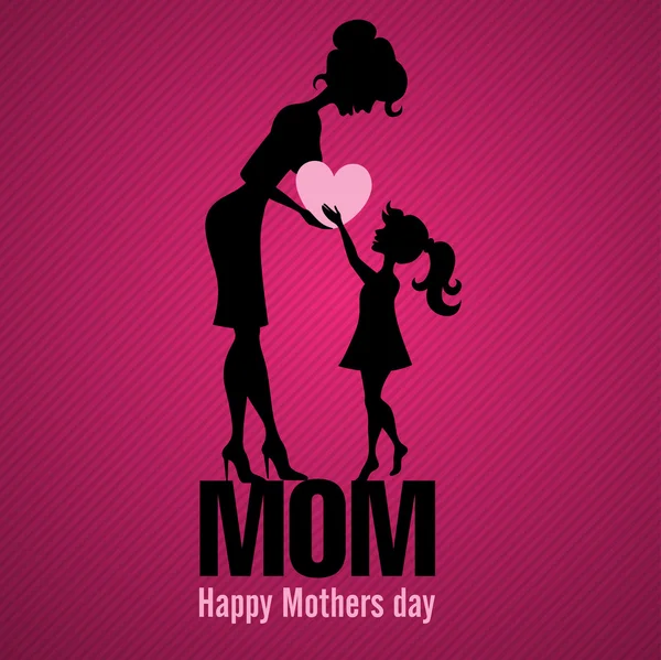 Feliz dia das mães. — Vetor de Stock