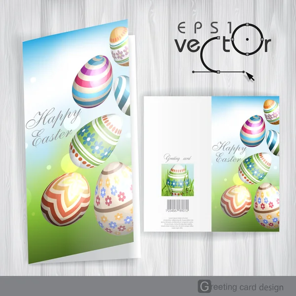 Easter Background With Eggs In Grass. — Stock Vector