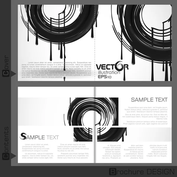 Diseño de plantilla de folleto. — Archivo Imágenes Vectoriales