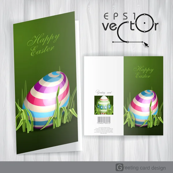 Fondo de Pascua con huevos en hierba . — Vector de stock