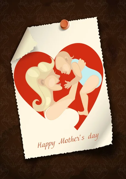 Joyeuse fête des mères . — Image vectorielle