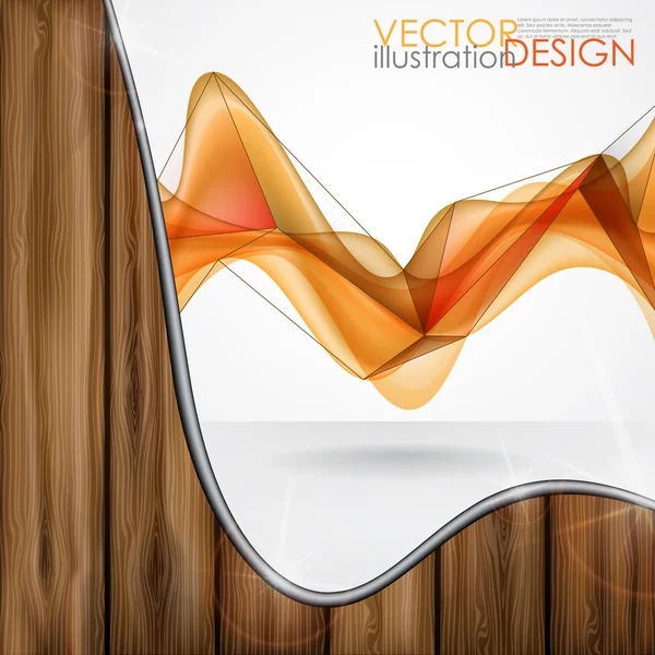 Abstraktní oranžové hladké vlny. — Stockový vektor