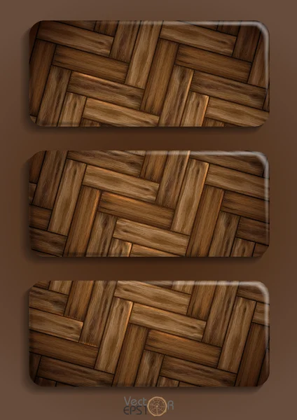 Houten textuur banner. — Stockvector