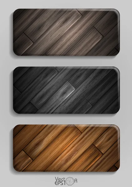 Banner de textura de madera . — Archivo Imágenes Vectoriales
