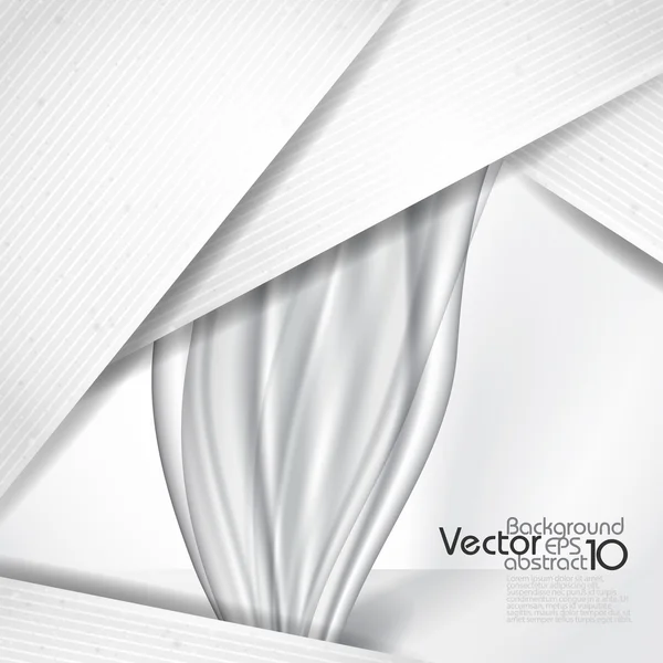 Fondo abstracto con capas de papel blanco . — Vector de stock