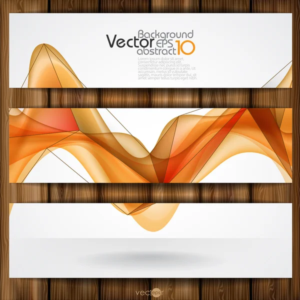 Ondas lisas naranja abstractas . — Vector de stock