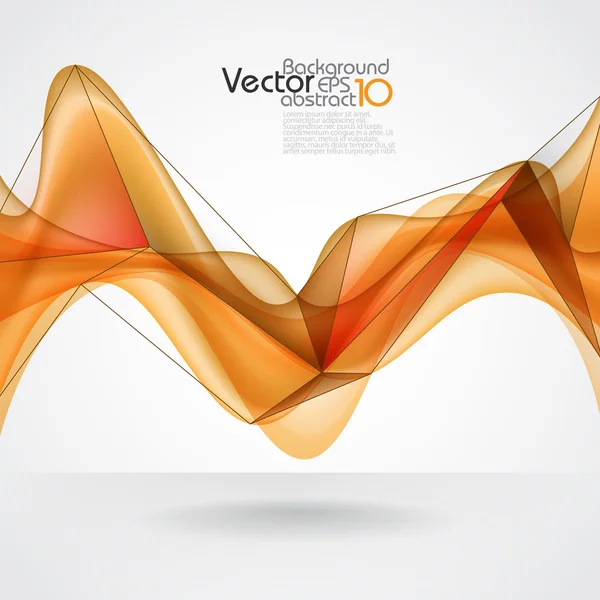 Abstract Orange Smooth Waves. — Stock Vector