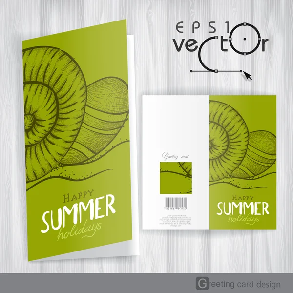 Greeting Card Design, Template — Stock Vector