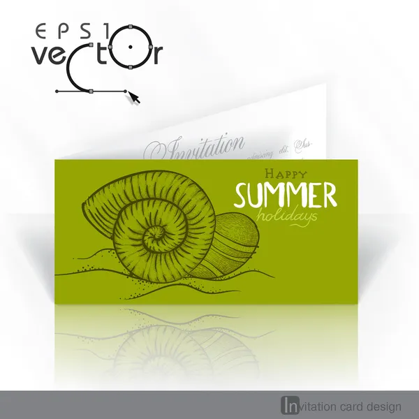 Tarjeta de invitación Diseño, Plantilla — Vector de stock