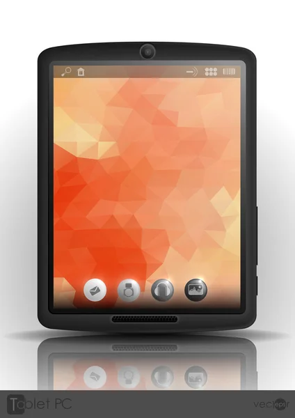 Tablet PC, mobiele telefoon. — Stockvector