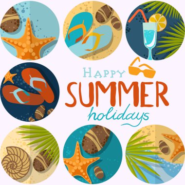 Yaz aylarında seyahat şablonu