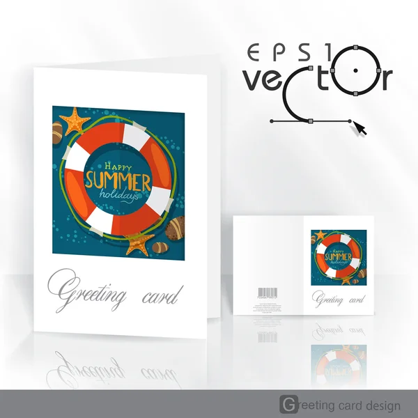 Greeting Card Design, Template — Stock Vector