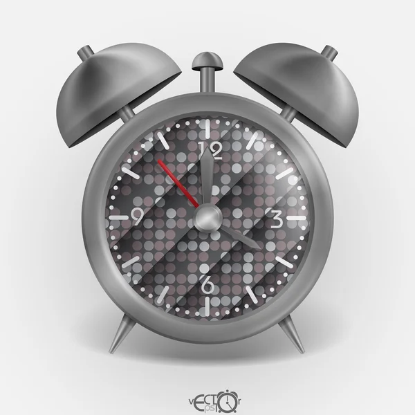 Reloj despertador de estilo clásico de metal . — Vector de stock