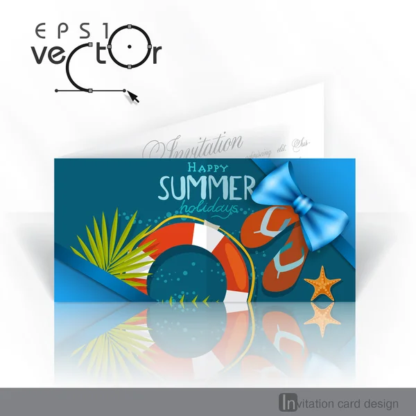 Tarjeta de invitación Diseño, Plantilla — Vector de stock