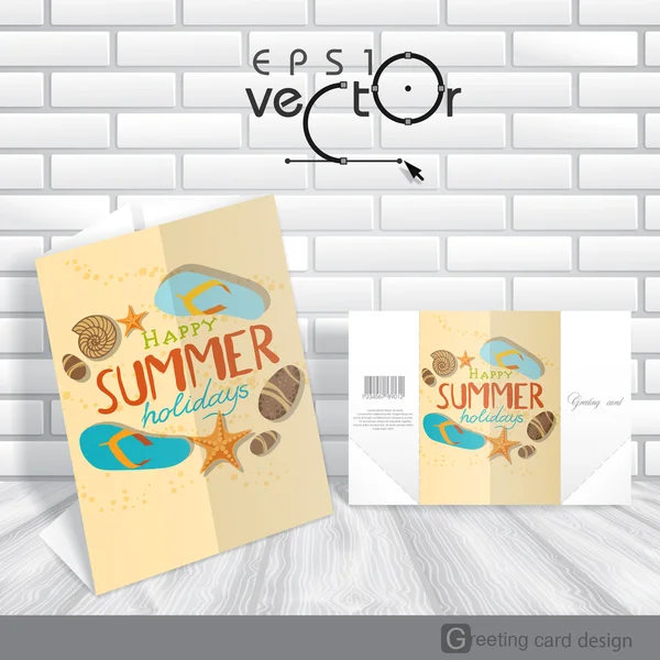 Diseño de tarjetas de felicitación, plantilla — Vector de stock