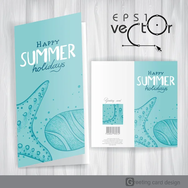 Greeting Card Design, Template — Stock Vector