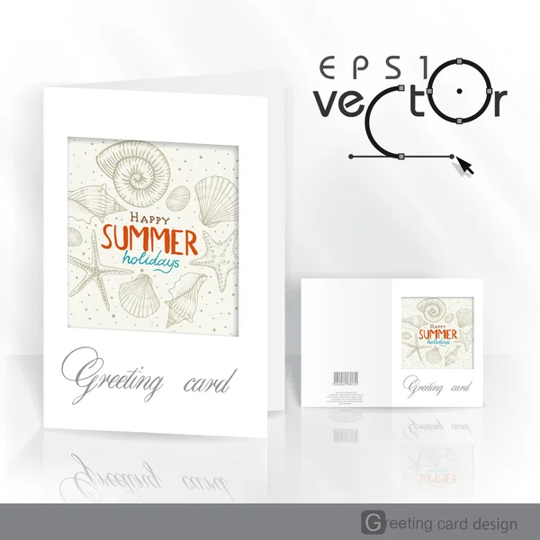Greeting Card Design, Template — Stock Vector