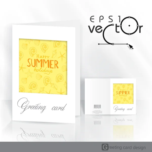 Greeting Card Design, Template — Stock Vector