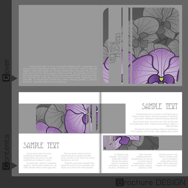 Diseño de plantilla de folleto — Archivo Imágenes Vectoriales