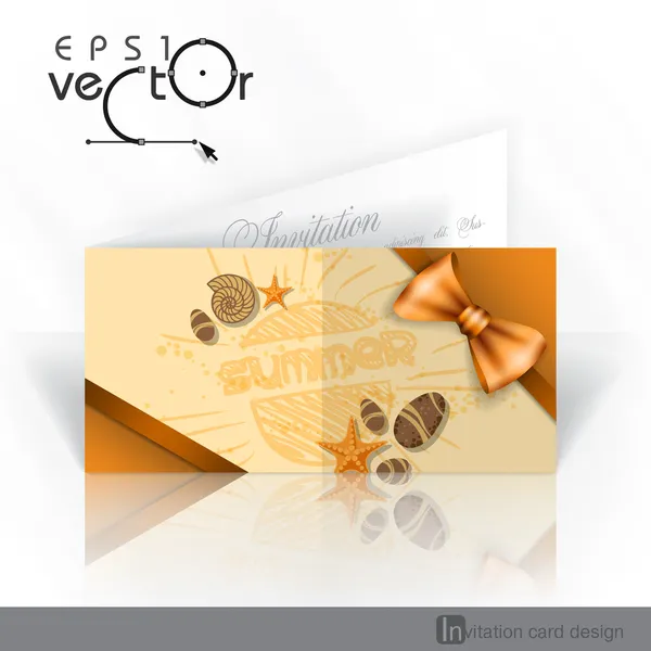 Invitation Card Design, Template — Stock Vector