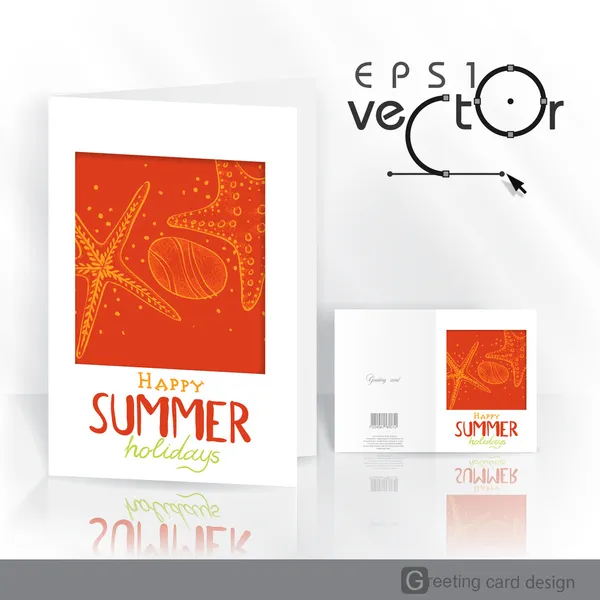 Pozdrav card design, šablona — Stockový vektor