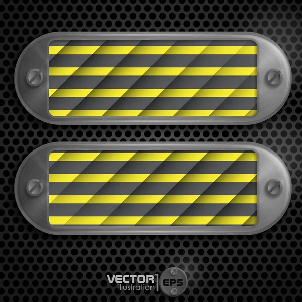 Metalen frame met schroeven — Stockvector