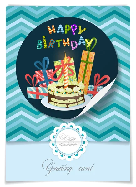 Greeting Card Design, Template — Stock Vector