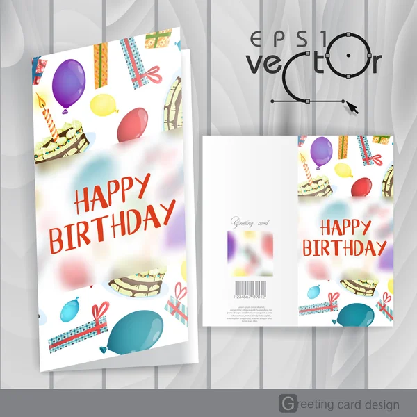 Biglietto di auguri Progettare, Template — Vettoriale Stock