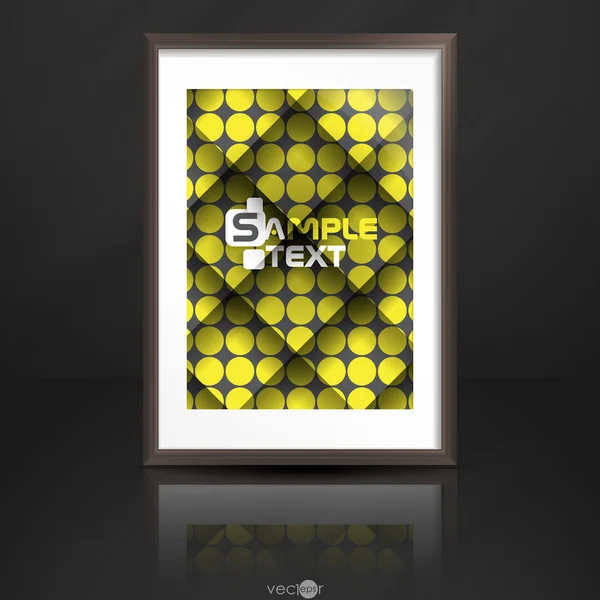 Photo Frame On The Wall — Stock Vector