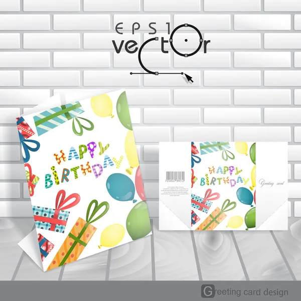 Biglietto di auguri Progettare, Template — Vettoriale Stock