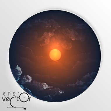 çerçeve ile soyut yuvarlak şekil