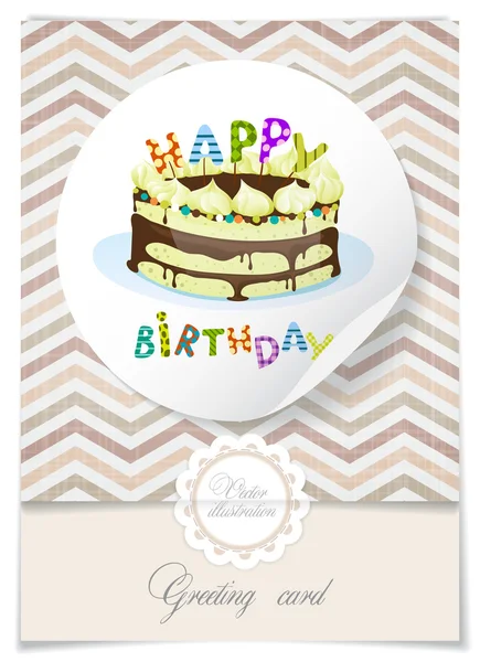 Greeting Card Design, Template — Stock Vector