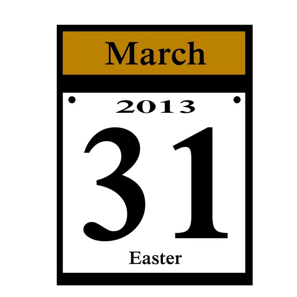 2013 Easter date icon — Stock Photo, Image