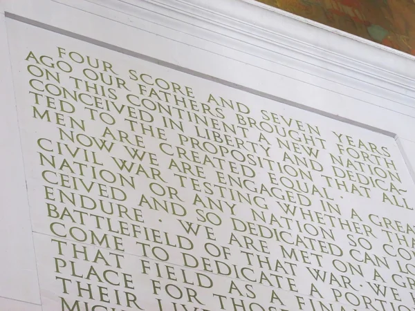 The gettysburg address — Stock Photo, Image