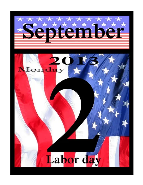 2013 het pictogram van de kalender van de dag van de arbeid — Stockfoto