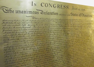 The declaration of independence clipart