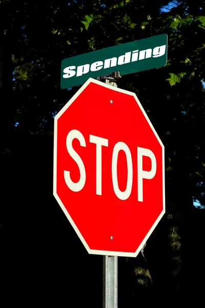 Stoppen uitgaven — Stockfoto