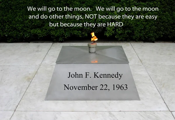 Citation de JFK sur aller sur la lune — Photo