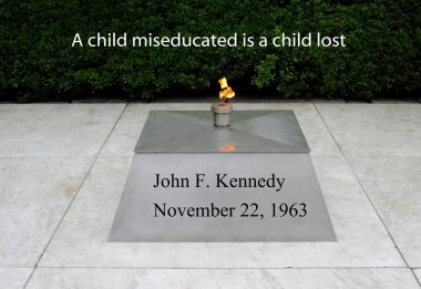 JFK quote on education clipart