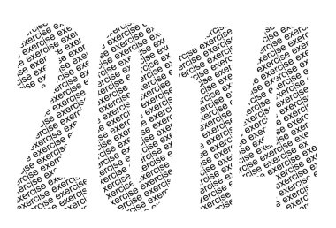 2014 yeni yıl Çözünürlük egzersizdir.