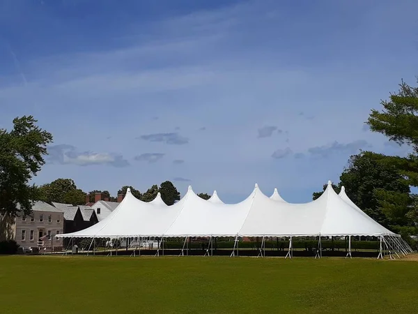 a large beautiful majestic white events or entertainment tent
