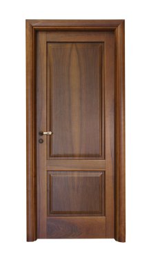 Dark brown wooden door