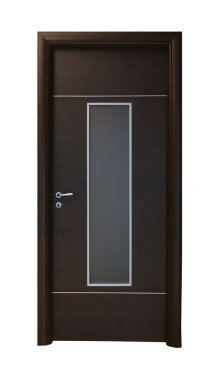 Dark brown door clipart